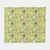 バーベキューパターン フリースブランケット (正面(横))