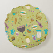 バーベキューパターン ラウンドクッション (裏面)