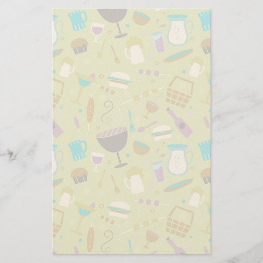 バーベキューパターン 便箋 (正面)