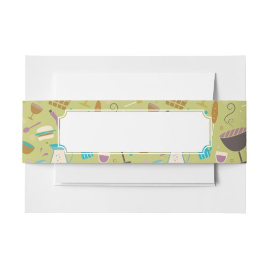 バーベキューパターン 招待状ベリーバンド (正面例)