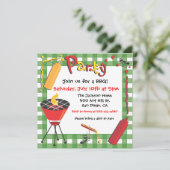 バーベキューパーティの招待状と招待されていないゲスト 招待状 (スタンド正面)