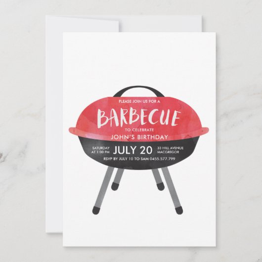 バーベキューパーティの招待状 招待状 (正面)