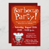 バーベキューパーティの招待状| BBQ招待状 招待状 (正面/裏面)