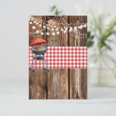 バーベキューパーティーのお礼カード サンキューカード (スタンド正面)