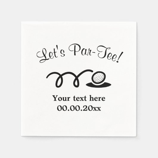 バーベキューパーティー用ゴルフパルティー紙カクテルナプキン スタンダードカクテルナプキン (正面)