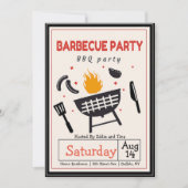バーベキューパーティー 招待状 (正面)