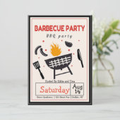 バーベキューパーティー 招待状 (スタンド正面)