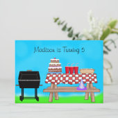 バーベキューピクニックバースデーパーティー 招待状 (スタンド正面)