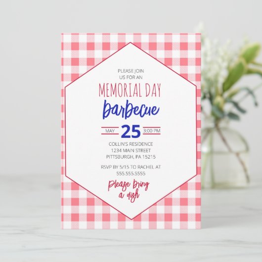 バーベキューピクニックパーティの招待状 招待状 (スタンド正面)