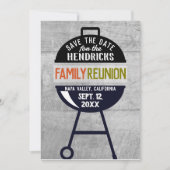 バーベキューファミリー懇親会保存日付招待状 招待状 (正面)