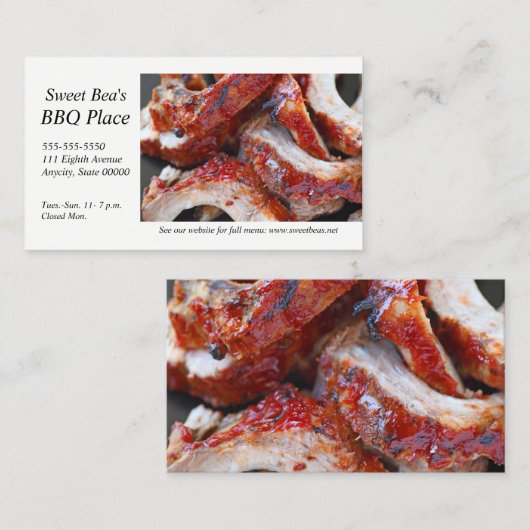 バーベキューベビーは近くに立ち上がる 名刺 (正面/裏面)