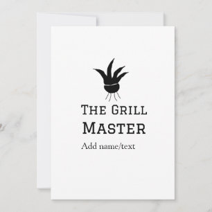 バーベキューマスター 名前入り テキスト クッキング 招待状
