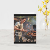 バーベキューマン カード (黄色い花)