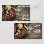 バーベキューリブ付き/coleslawおよび文字宇宙 名刺 (正面/裏面)