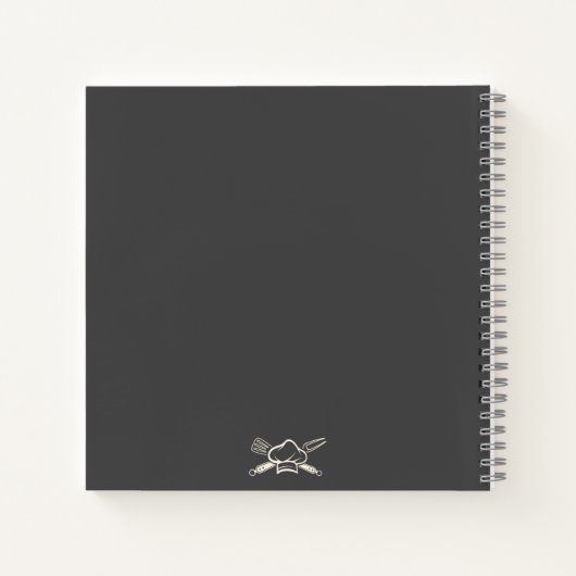 バーベキューレシピ名前をカスタムするシェフハットBBQ ノートブック (裏面)