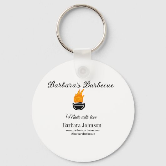 バーベキューレストランキッチンソーシャルメディアWebサイトn キーホルダー (正面)