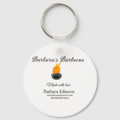 バーベキューレストランキッチンソーシャルメディアWebサイトn キーホルダー (裏面)