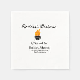 バーベキューレストランキッチンソーシャルメディアWebサイトn スタンダードカクテルナプキン