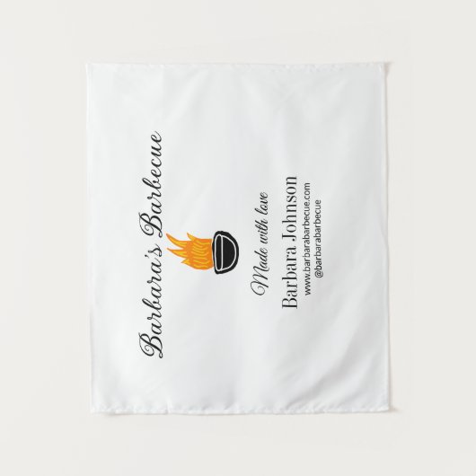 バーベキューレストランキッチンソーシャルメディアWebサイトn タペストリー (正面)