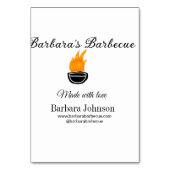 バーベキューレストランキッチンソーシャルメディアWebサイトn テーブルナンバー (裏面)