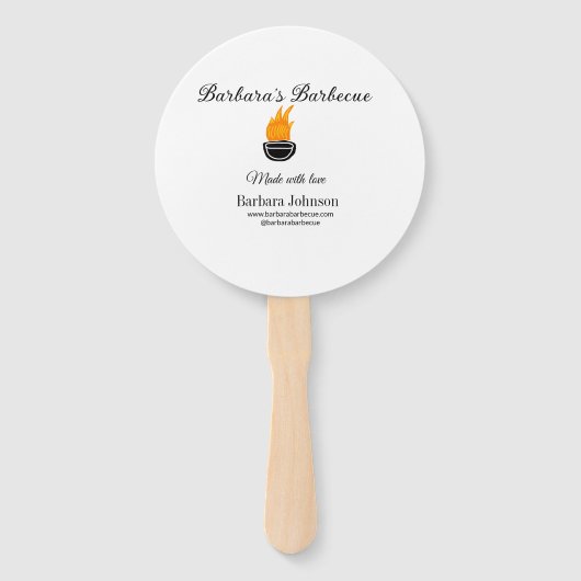 バーベキューレストランキッチンソーシャルメディアWebサイトn ハンドファン (正面)