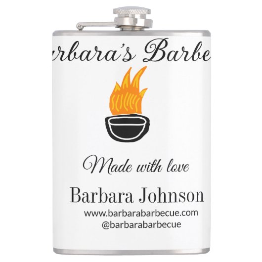 バーベキューレストランキッチンソーシャルメディアWebサイトn フラスク (正面)