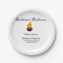 バーベキューレストランキッチンソーシャルメディアWebサイトn ペーパープレート