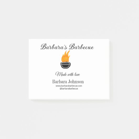 バーベキューレストランキッチンソーシャルメディアWebサイトn ポストイット (正面)