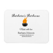 バーベキューレストランキッチンソーシャルメディアWebサイトn マグネット (横)