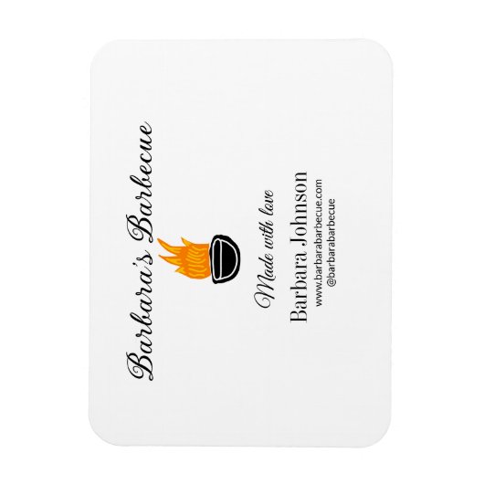 バーベキューレストランキッチンソーシャルメディアWebサイトn マグネット (縦)