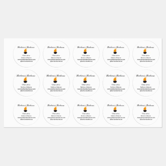 バーベキューレストランキッチンソーシャルメディアWebサイトn ラベル (シート)