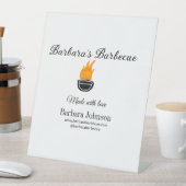 バーベキューレストランキッチンソーシャルメディアWebサイトn 台座サイン (インサイチュ)