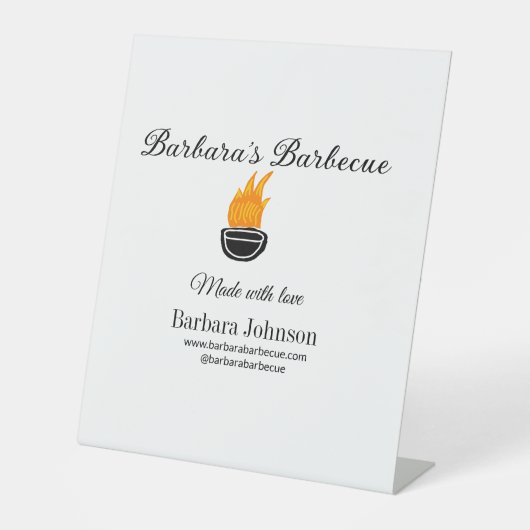 バーベキューレストランキッチンソーシャルメディアWebサイトn 台座サイン (正面)