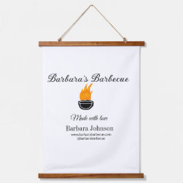 バーベキューレストランキッチンソーシャルメディアWebサイトn 吊り下げ型タペストリー