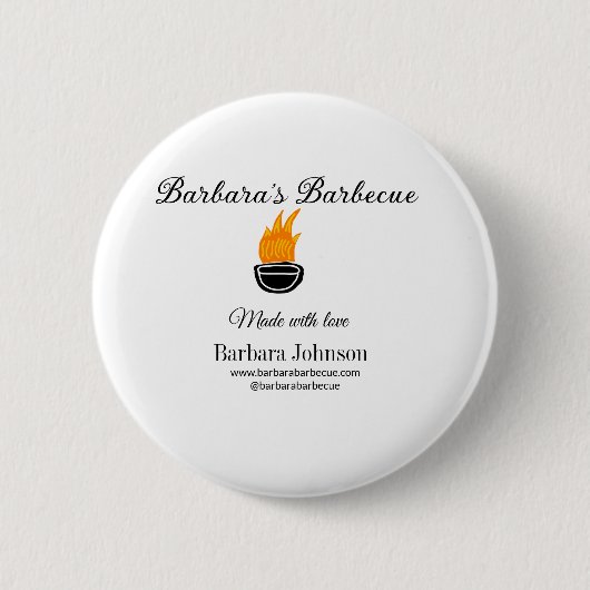 バーベキューレストランキッチンソーシャルメディアWebサイトn 缶バッジ (正面)