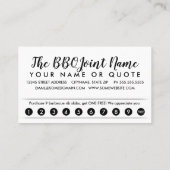 バーベキューロイヤリティパンチカード ロイヤリティカード (裏面)