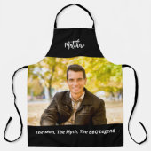バーベキュー伝説の男の神話の名前の写真 エプロン (正面)