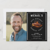 バーベキュー写真30歳の誕生日パーティー 招待状 (正面)