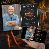 バーベキュー写真60th誕生日パーティー 招待状