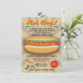 バーベキュー引っ越し祝いパーティーホットドッグパーティの招待状 招待状 (スタンド正面)