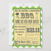 バーベキュー引っ越し祝いパーティー招待状 招待状 (正面)