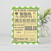 バーベキュー引っ越し祝いパーティー招待状 招待状 (スタンド正面)