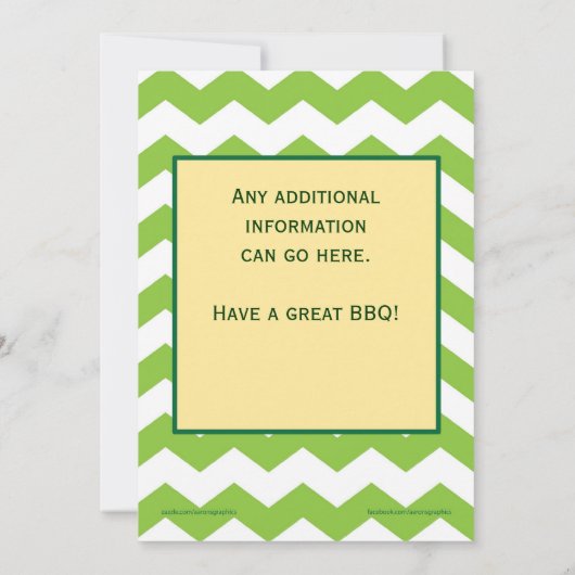 バーベキュー引っ越し祝いパーティー招待状 招待状 (裏面)