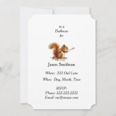 バーベキュー招待状リスToastingマシュマロおもしろい 招待状 (裏面)