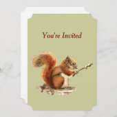 バーベキュー招待状リスToastingマシュマロおもしろい 招待状 (正面/裏面)