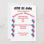 バーベキュー招待状7月ダルマチアの4日。 招待状 (裏面)