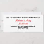 バーベキュー招待状 - スキニー ホットドッグ 招待状 (裏面)