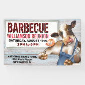 バーベキュー牛の焼きエビ 横断幕 (横)