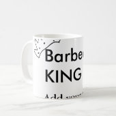バーベキュー王の名前テキスト男性キッチンパン屋 コーヒーマグカップ (正面左)