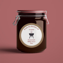 バーベキュー素朴ソースBBQラベルシール ラウンドシール